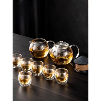 ESSONIO耐高溫玻璃功夫茶具套裝茶壺泡茶家用茶水分離茶漏一體