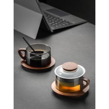Leggerolusso玻璃咖啡杯茶杯家用泡茶杯茶水分離輕奢辦公室水杯裝