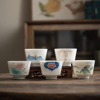 Ding Shun Suet Jade Blue and White Hand-painted Ceramic Mast