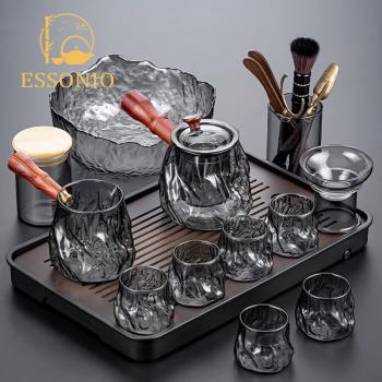 ESSONIO玻璃茶具套裝家用會客泡茶器輕奢高檔泡茶壺功夫茶杯茶壺