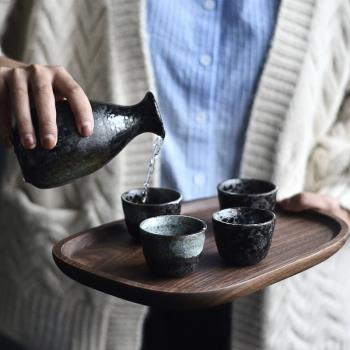 日式復古粗陶創意酒具