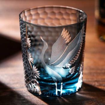 江戶切子玻璃杯高顏值威士忌聞香杯酒杯高端洋酒杯子水晶禮盒套裝