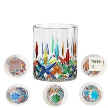 Designer crystal glass whisky cup hand-painted color water c
