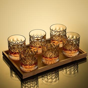 威士忌酒杯洋酒杯子水晶玻璃ins風北歐古典家用啤酒高端酒具套裝