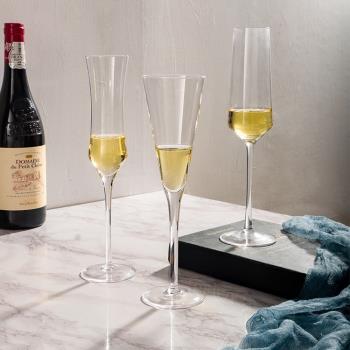 歐式水晶玻璃高腳香檳杯創意簡約起泡酒杯高顏值葡萄酒杯洋酒杯子