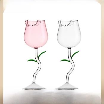 Ins Style Rose Red Wine Glass High-end Light Luxury Glass Wi