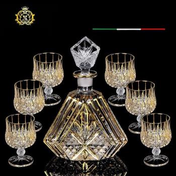 European-style crystal glass gold wine whisky cup XO brandy