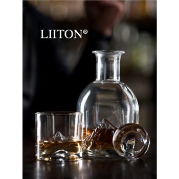 加拿大LIITON珠峰系列威士忌水晶玻璃酒杯雞尾酒洋酒杯禮盒270ml