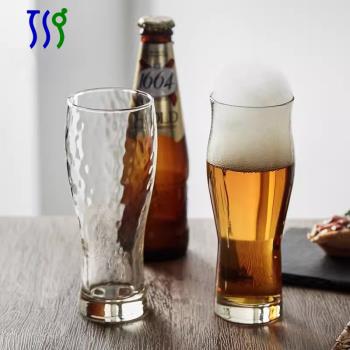 東洋佐佐木日本進口無鉛玻璃啤酒杯日式本格琥珀色家用精釀小麥杯