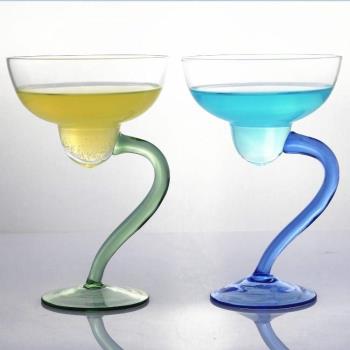 Colored glass lead-free crystal cocktail glass Margaret gla