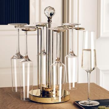 歐式香檳杯高顏值6只套裝創意水晶玻璃高腳杯一對起泡酒杯2個禮盒