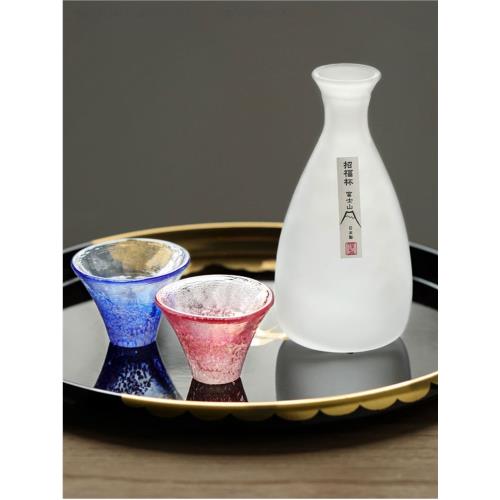 日本進口東洋佐佐木富士山櫻花清酒杯清酒壺酒具套裝日式招福對杯|酒杯