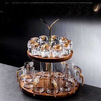 Light Luxury High-end Gold Foil Liquor Glass One-mouth Glass