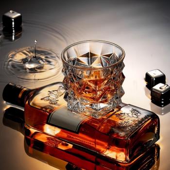 高端威士忌酒杯洋酒杯水晶玻璃創意古典家用啤酒高檔高端酒具套裝