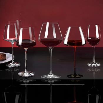 高腳杯北歐風酒具葡萄酒杯家用玻璃酒杯晶瑩剔透水晶杯紅酒杯