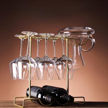紅酒杯家用套裝奢華醒酒器杯架歐式創意大號水晶玻璃葡萄酒高腳杯