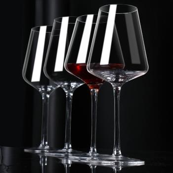 勃艮第水晶紅酒杯家用醒酒器套裝大肚歐式大號葡萄高腳杯一對2個