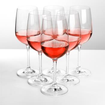 紅酒杯套裝歐式玻璃杯高腳杯創意葡萄酒杯6只裝意德麗塔酒具家用