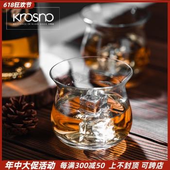 KROSNO進口水晶玻璃古典杯威士忌酒杯品鑒杯郁金香杯家用咖啡杯
