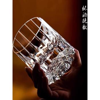 K9水晶威士忌酒杯 高顏值玻璃杯洋酒杯子手工杯高階高階感水晶杯