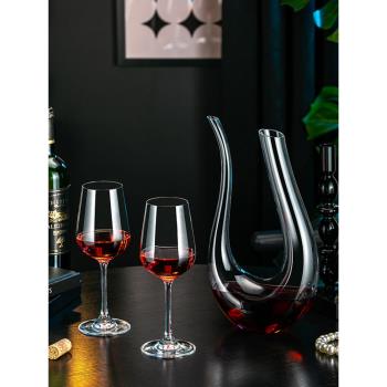 紅酒杯套裝家用水晶玻璃醒酒器大號葡萄酒高腳杯架子高檔輕奢酒具