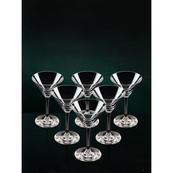 水晶玻璃雞尾酒杯高顏值組合套裝三角形馬天尼杯瑪格麗特高腳杯子