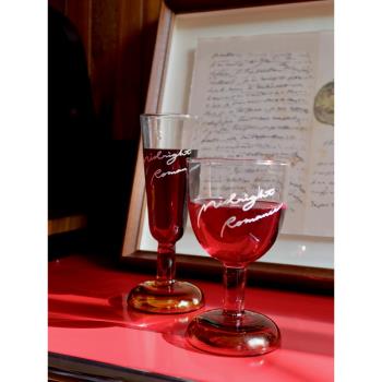 午夜博物館高腳杯 法式葡萄酒杯 紅酒香檳手工復古玻璃杯