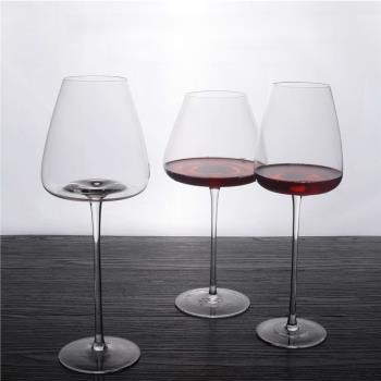 Handmade crystal concave bottom red wine glass champagne gla
