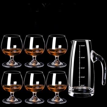 歐式水晶玻璃白蘭地杯xo洋酒杯套裝家用矮腳紅酒杯威士忌酒杯加厚