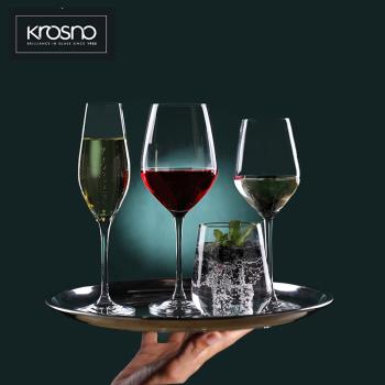 科諾Krosno進口水晶玻璃酒杯一體成型家用擺臺水杯香檳杯紅酒杯