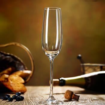 法式高i腳杯歐式香檳杯6只套裝創意水晶玻璃紅酒杯一對起泡酒杯2