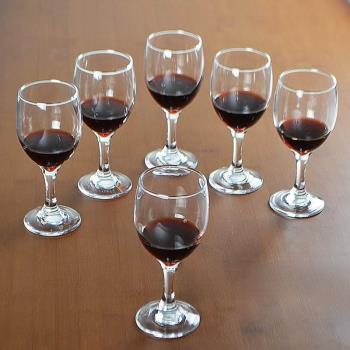 小號高腳杯 紅酒杯套裝 家用 加厚 6只裝無鉛玻璃杯 歐式葡萄酒杯