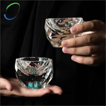 YWDL 50ml Diamond Cutting Crystal Liquor Glasses Vodka Shot