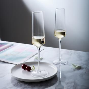 水晶玻璃香檳杯創意雞尾酒杯子紅酒杯家用葡萄酒杯套裝酒吧高腳杯