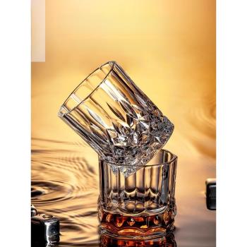 高端威士忌酒杯洋酒杯子水晶玻璃創意家用啤酒高檔杯架酒具組合