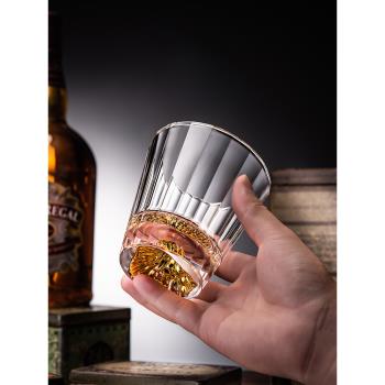 水晶玻璃威士忌酒杯套裝輕奢高顏值洋酒杯子白蘭地創意啤酒杯酒具