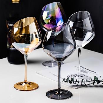 北歐ins風幻彩水晶香檳杯酒杯創意 個性 高腳杯 氣泡酒杯雞尾酒杯