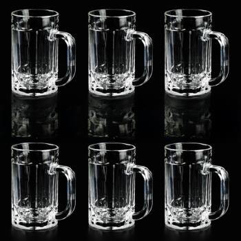 水杯子玻璃杯茶杯玻璃水杯 玻璃杯子套裝 家用泡茶杯花茶杯啤酒杯
