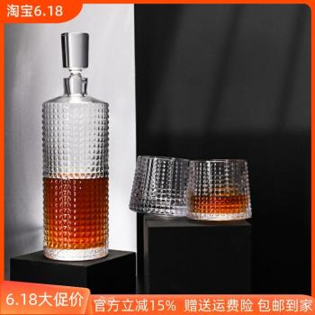 Krosno進口水晶玻璃瓶威士忌酒樽酒瓶酒具洋酒瓶家裝飾酒瓶酒具