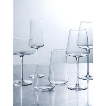 純手工薄款葡萄酒杯波爾多紅酒杯水晶玻璃勃艮第輕奢細桿高腳杯子
