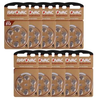 Hearing Aid Batteries 60PCS / 10 Cards RAYOVAC PEAK 1.45V 31