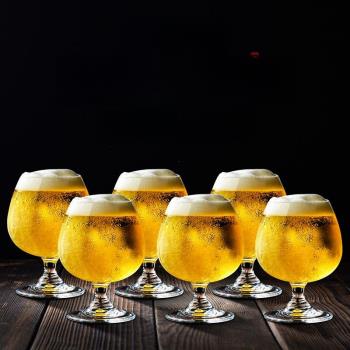 精釀啤酒洋酒杯創意個性網紅水晶玻璃郁金香杯輕奢高檔威士忌酒杯