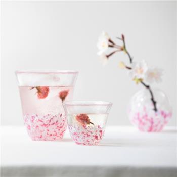 石塚硝子aderia日本進口玻璃水杯櫻花杯子飲料杯