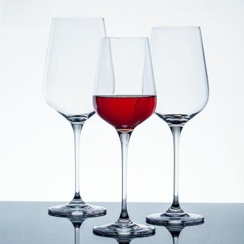 歐式水晶玻璃紅酒杯套裝家用高腳杯一體成型葡萄酒杯6支創意酒具
