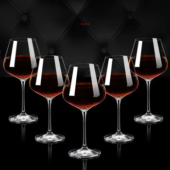 水晶玻璃勃艮第紅酒杯套裝家用高檔紅酒杯子葡萄酒洋酒高腳杯