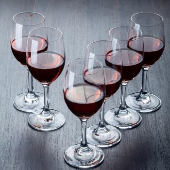 石島水晶玻璃葡萄酒杯烈酒杯小號紅酒杯高腳杯醒酒器家用套裝6支
