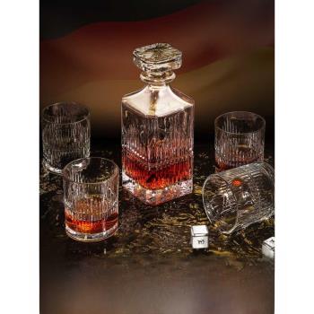 德國ive威士忌酒杯酒樽套裝家用復古水晶創意玻璃洋酒杯輕奢酒具