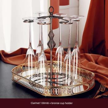 歐曙香檳杯歐式高顏值6只套裝創意水晶玻璃高腳杯一對起泡酒杯2個