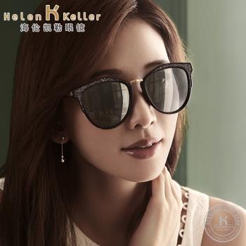 海倫凱勒太陽鏡女gm明星款偏光墨鏡防紫外線圓臉大框大臉鏡H8619