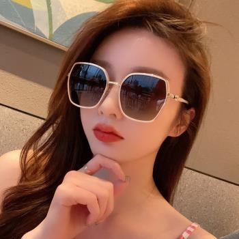 墨鏡女款夏季GM同款時尚潮流百搭輕便太陽鏡防紫外線偏光方框眼鏡